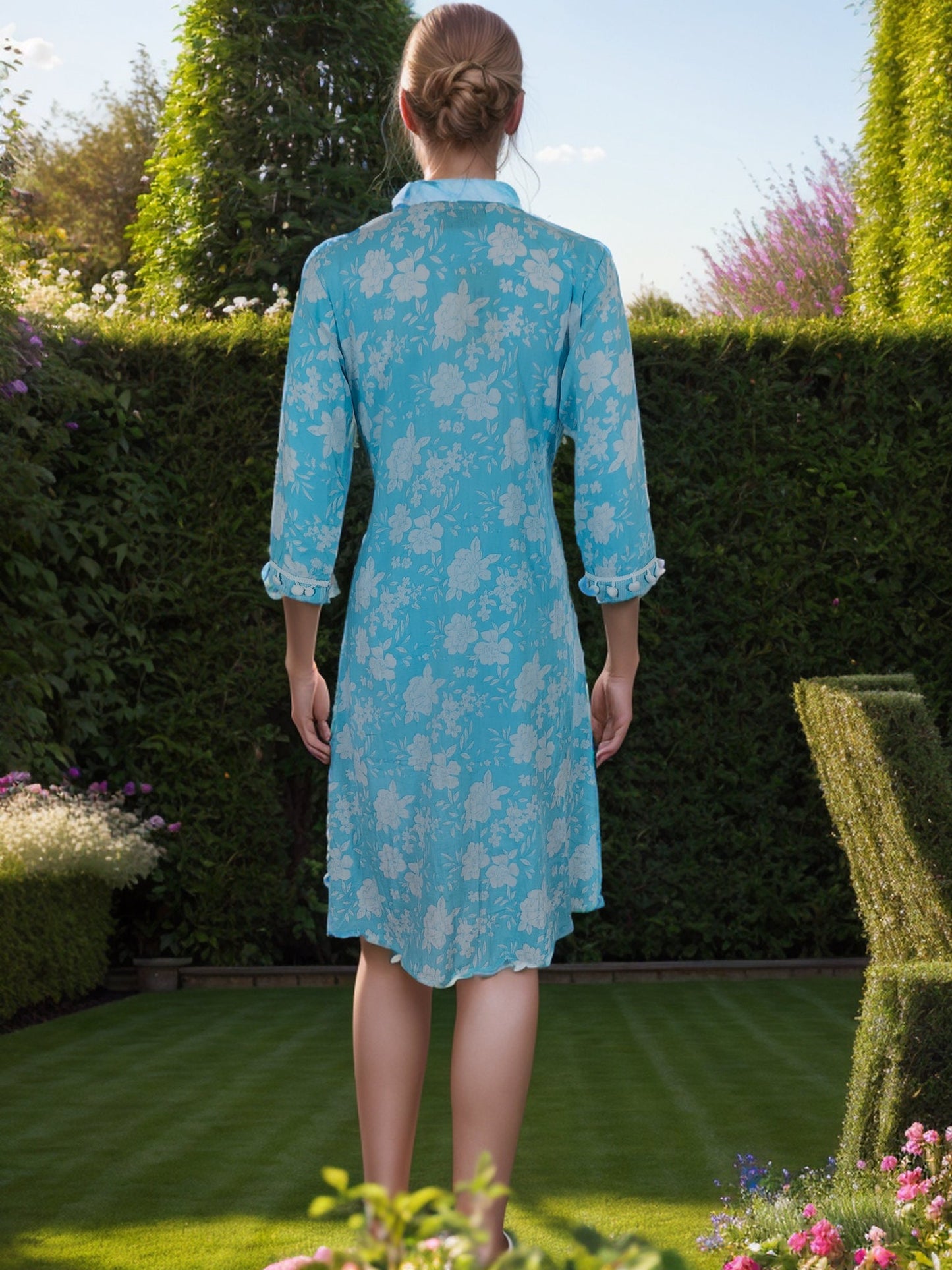 Blue Sky Cotton Tunic Dress