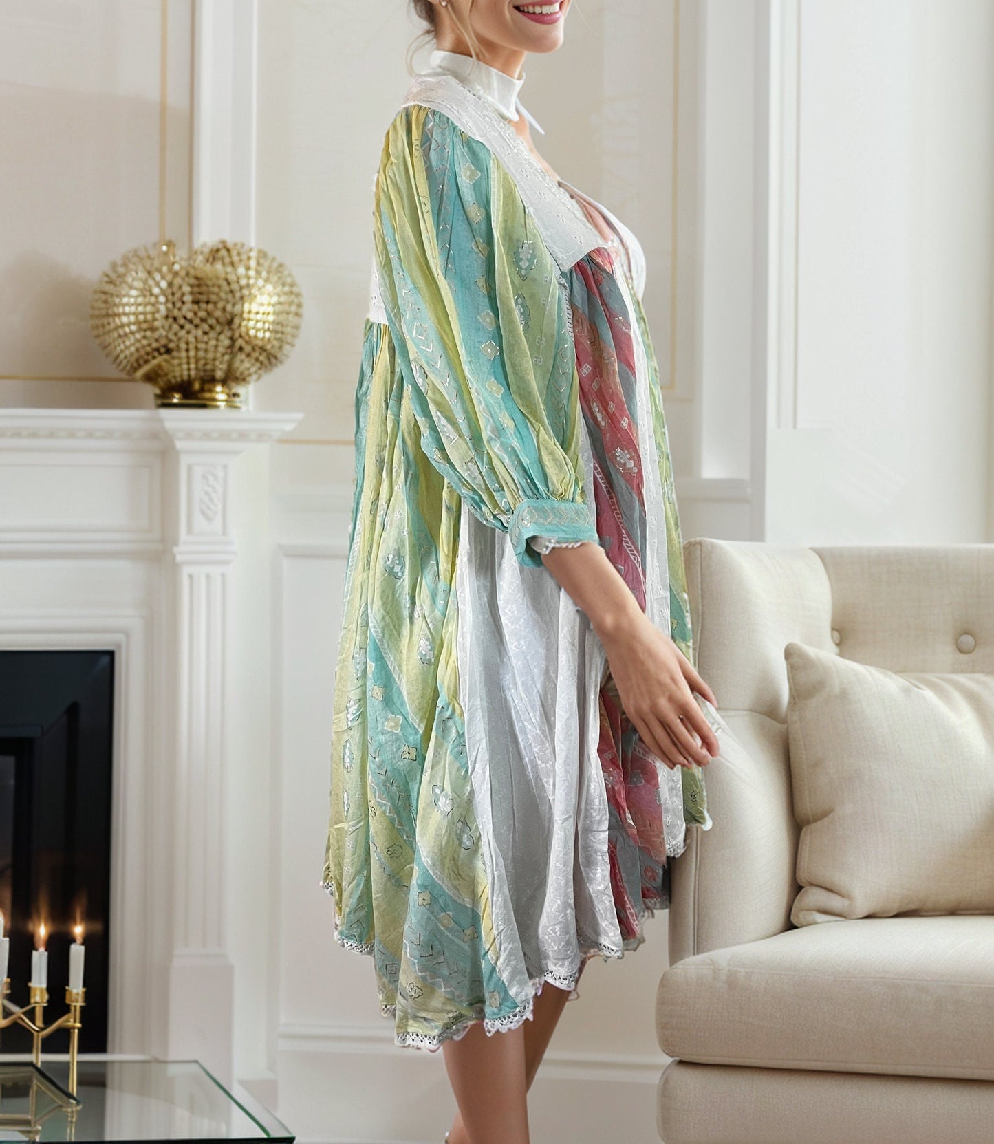 Floral Print A Line Tunic