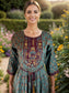 Rayon Floral Embroidered Maxi Dress