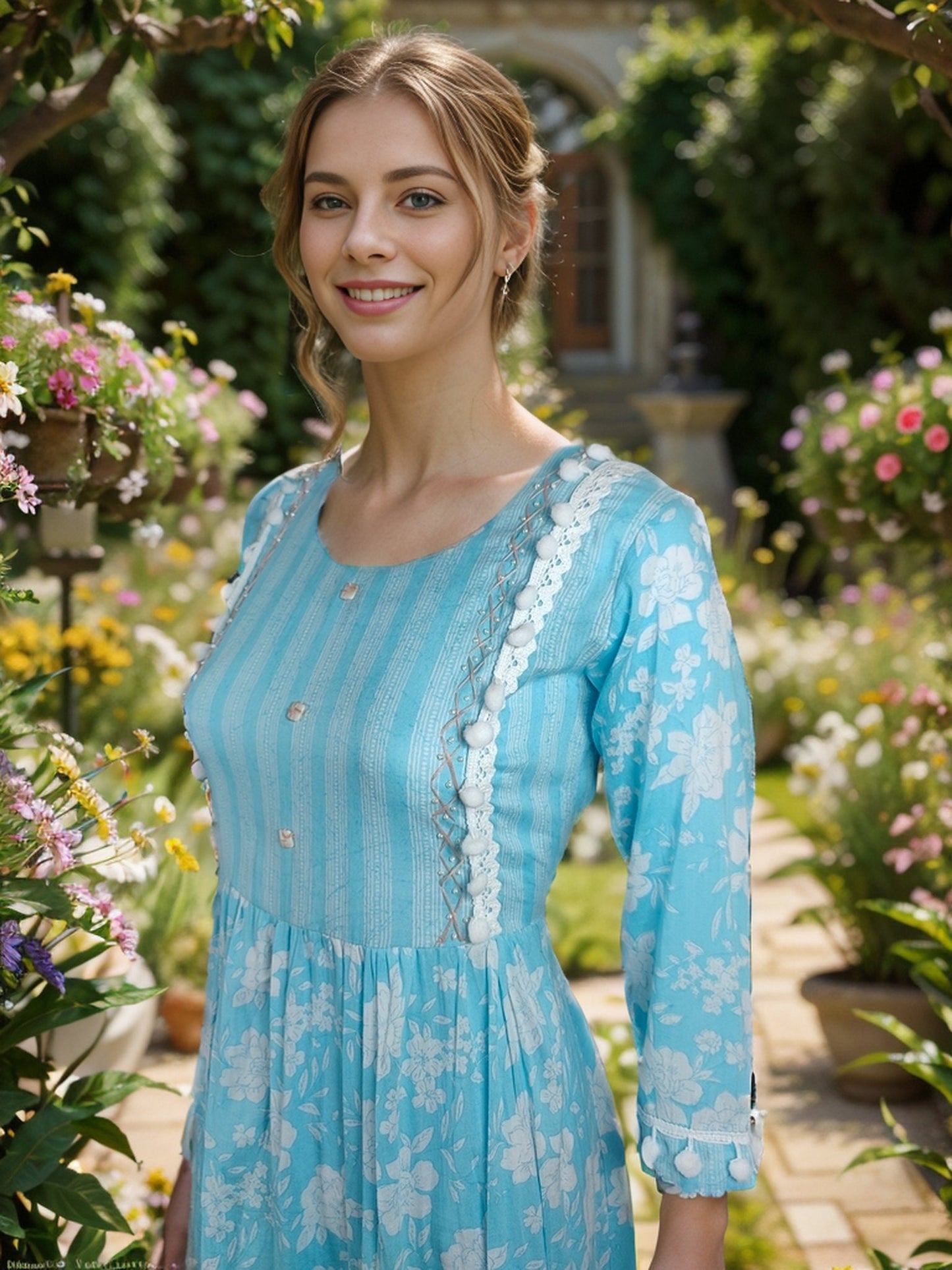 Blue Sky Cotton Tunic Dress