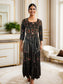 Beautiful Black Rayon midi dress with belt