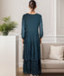 Beautiful Georgette Maxi dress with Layers and full sleeves
