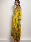 Charming Floral Printed Rayon A-Line Maxi Dress