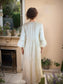 Beautiful Off white embroidered Maxi Dress with Bell Sleeves
