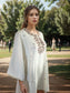 Embroidered Cotton Tunic with Kaftan Sleeves