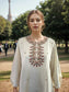 Embroidered Cotton Tunic with Kaftan Sleeves