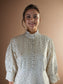 Royale Ivory Color Cotton Schiffli detail Tunic with Cuff sleeves