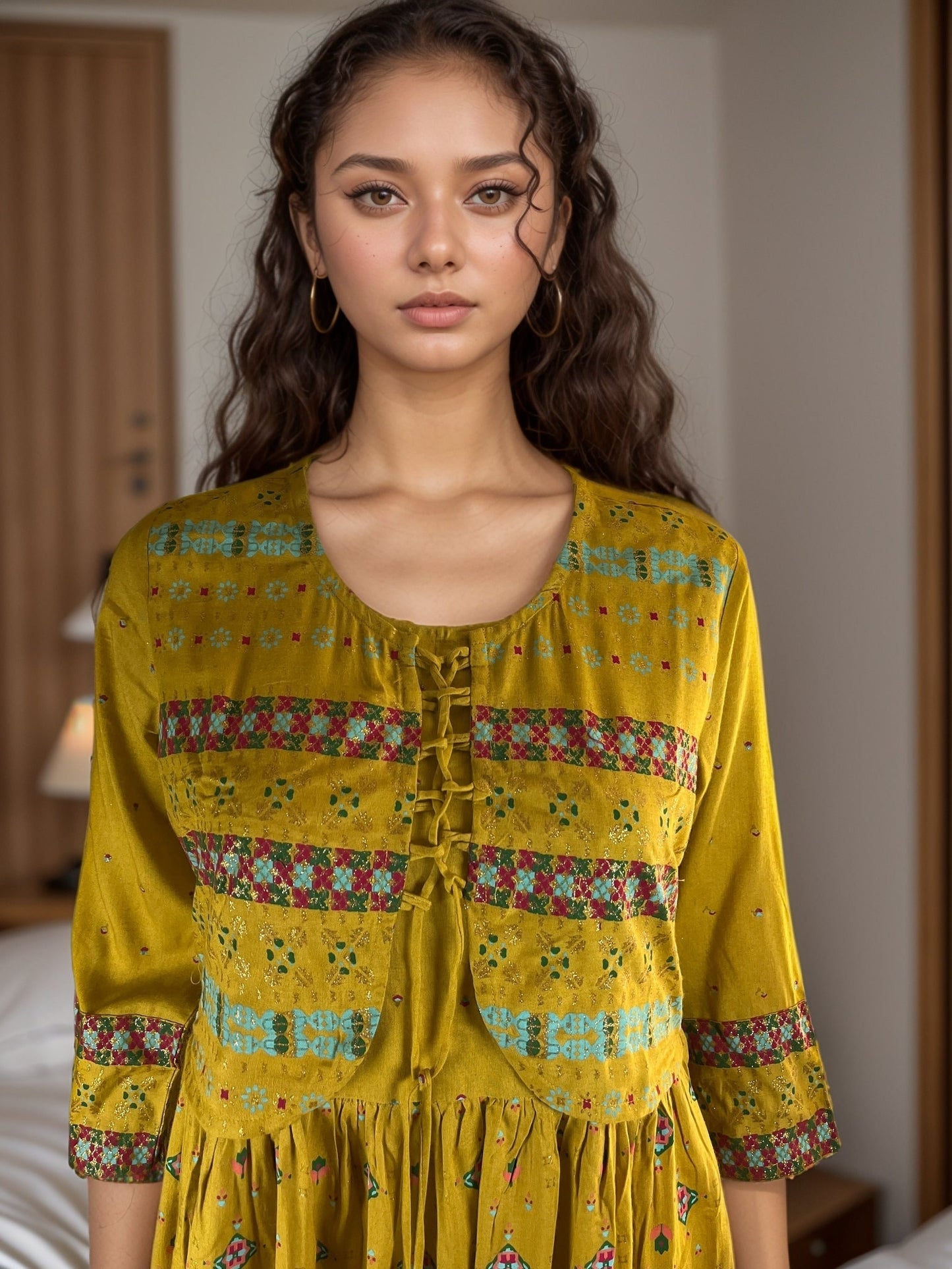 Two piece Jacket styled Printed Maxi